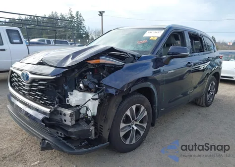 2021 Toyota Highlander Hybrid Xle from USA, damaged, VIN 5TDHBRCH9MS035593